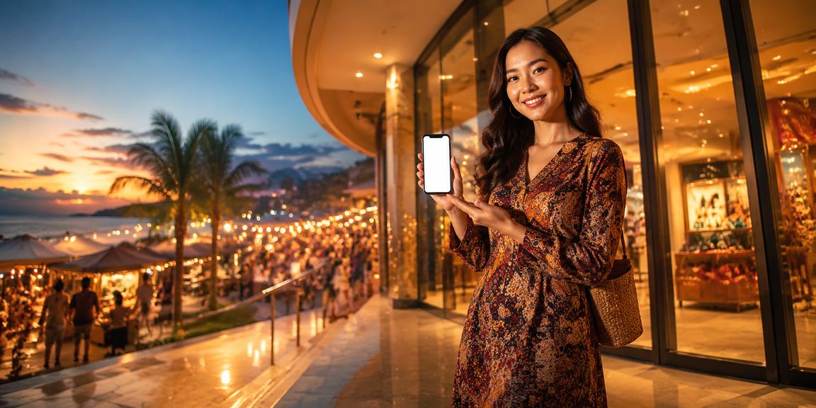 Aplikasi kasino Malaysia pada telefon pintar dengan corak batik